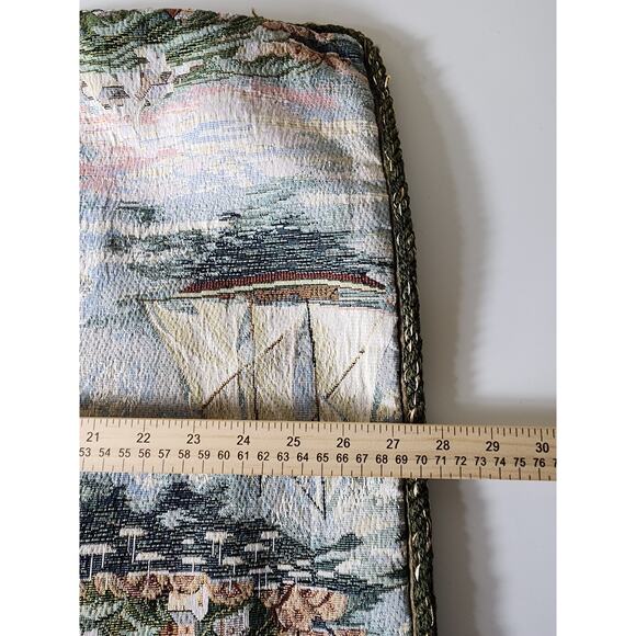 Sailboats and Islands Heavy Green Rope Border STANDARD Pillow Shams - set of 2 - Picture 7 of 8